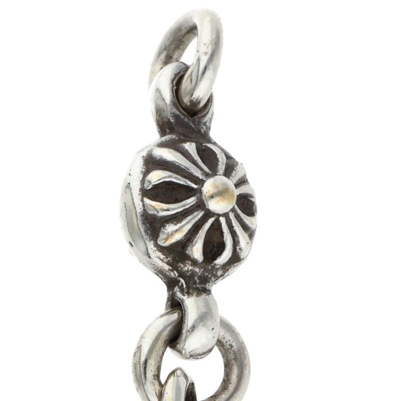 Chrome Hearts Tny CH Crs 1 Ball Tiny CH Cross Charm Vintage Silver Pendant — view 3