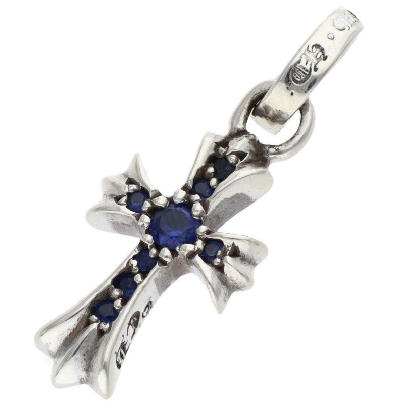 Chrome Hearts Crs Baby Fat P Sap Fat Pave Saffiano Charm Silver Pendant
