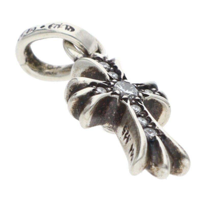 Chrome Hearts Crs Baby Fat P Dmnd Fat Pave Diamond Charm Silver Pendant — view 5