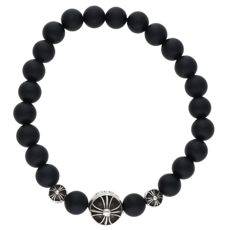 Chrome Hearts 8 Bead Onyx 8 Beads Bracelet