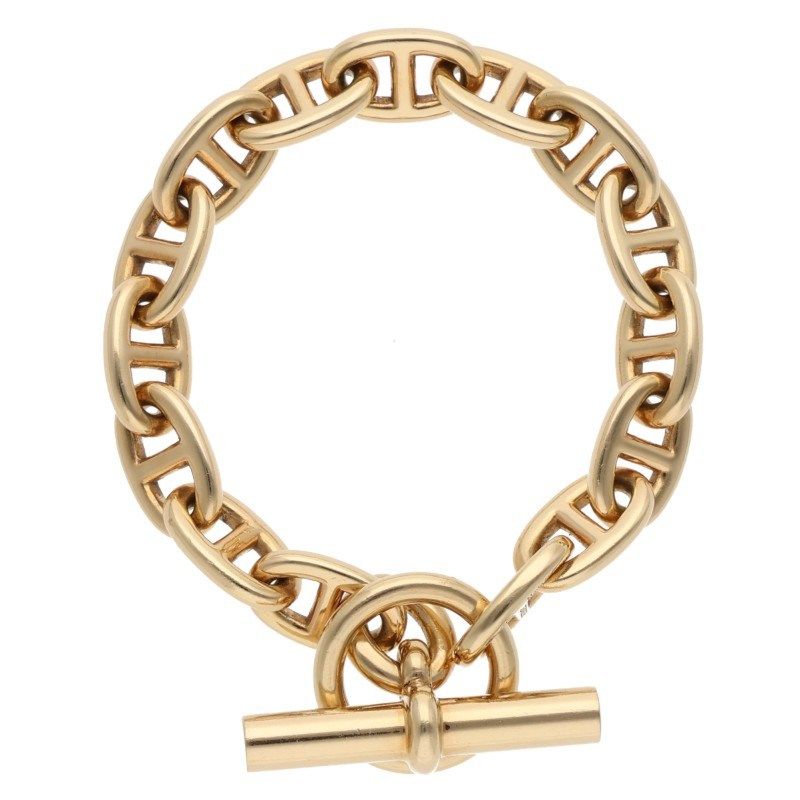 Hermes Chaine D'ancre 18k Yellow Gold Bracelet