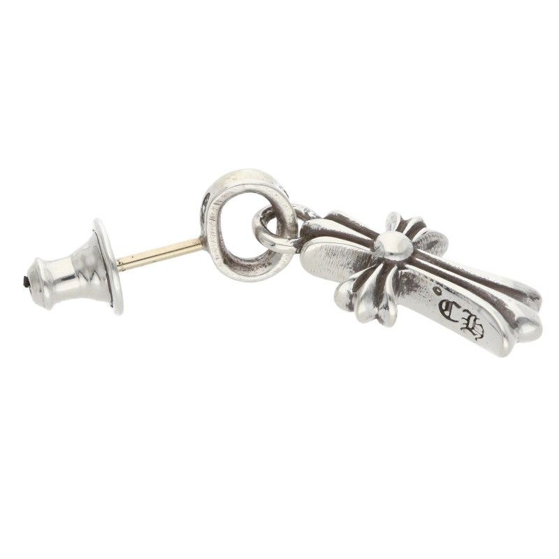 Chrome Hearts Bby Pprchn Baby Fat Drop Silver Earrings — view 3