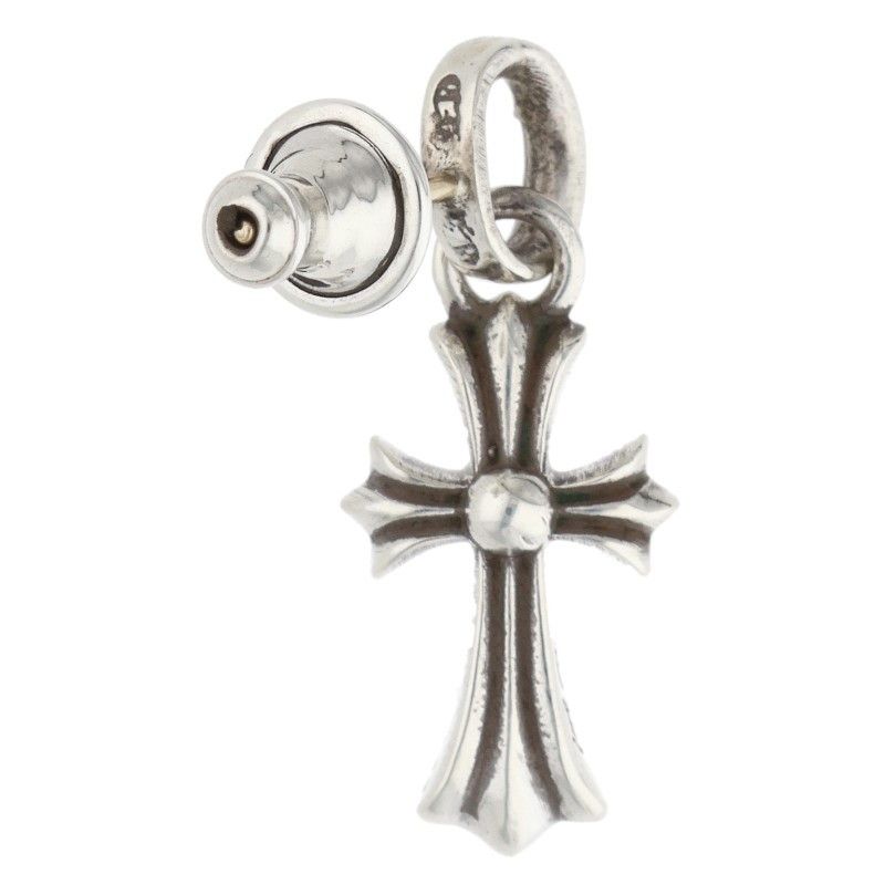 Chrome Hearts Bby Pprchn Baby Fat Drop Silver Earrings — view 2