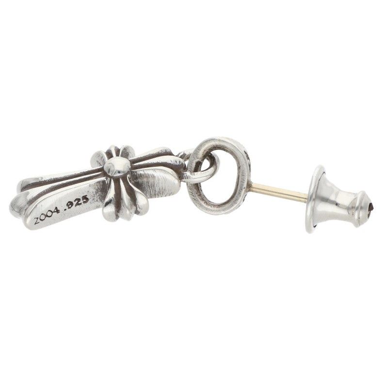 Chrome Hearts Bby Pprchn Baby Fat Drop Silver Earrings — view 4