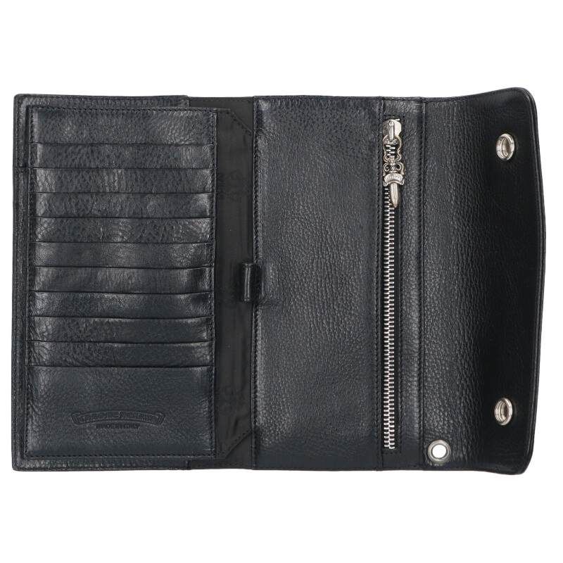 Chrome Hearts Wave Cross Ball Button Leather Wallet — view 3