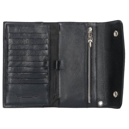 Chrome Hearts Wave Cross Ball Button Leather Wallet — view 3