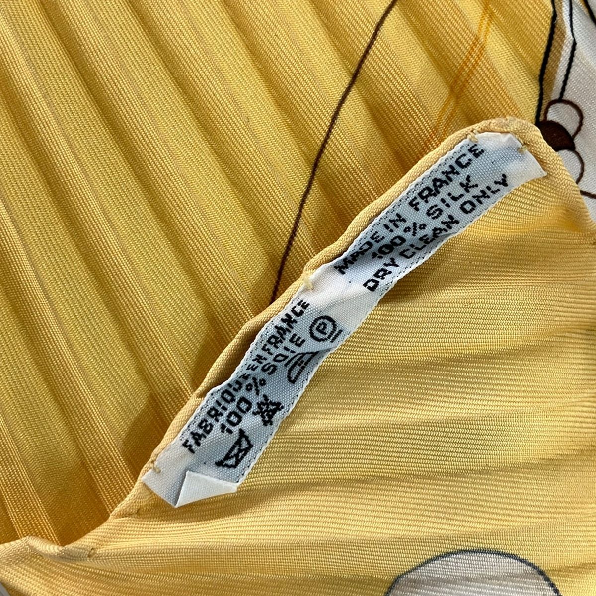 Hermes Scarf Carre Plisee Yellow Brown Multi la Musique Des Spheres — view 3