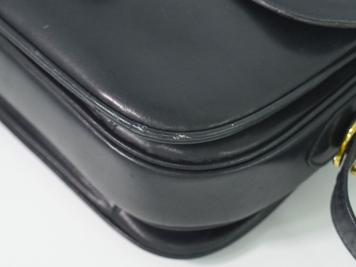 Celine Carriage Shoulder Bag Leather Navy — view 7