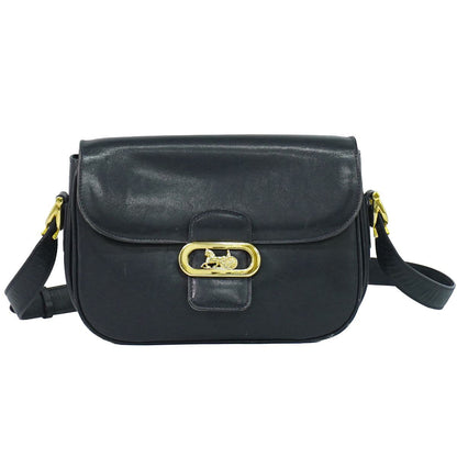 Celine Carriage Shoulder Bag Leather Navy