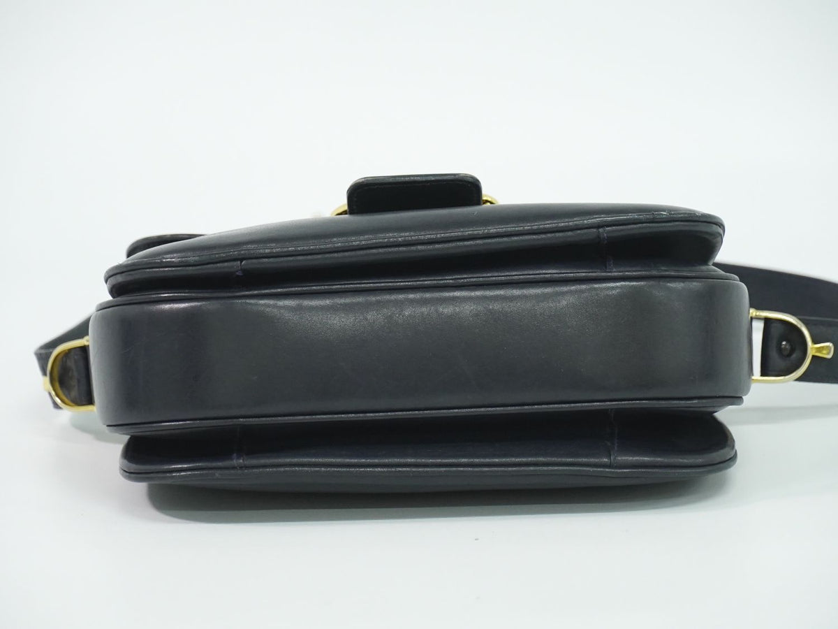 Celine Carriage Shoulder Bag Leather Navy — view 3