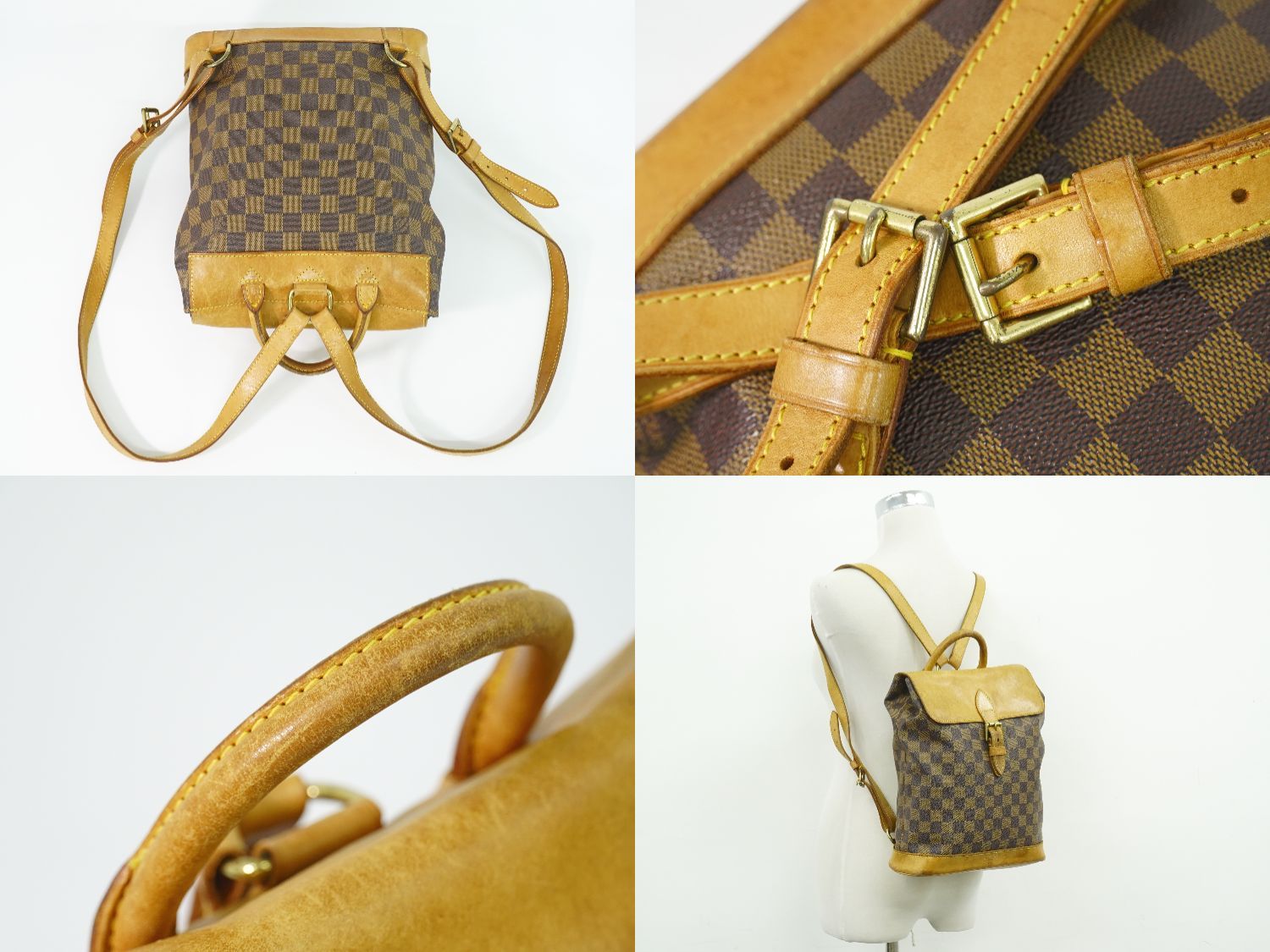 Louis Vuitton LV Harlequin Anniversary Damier Ebene Backpack Brown — view 6