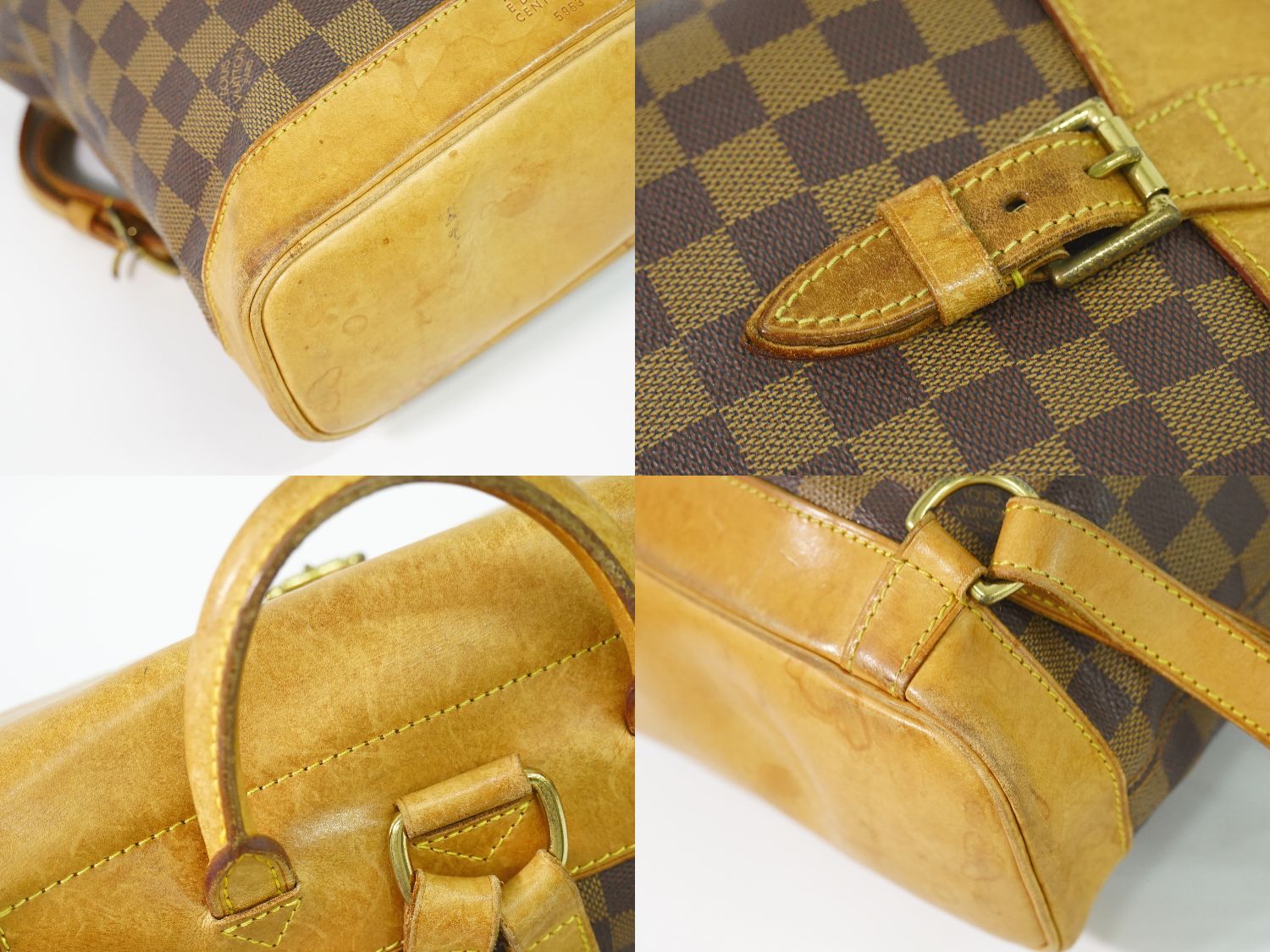 Louis Vuitton LV Harlequin Anniversary Damier Ebene Backpack Brown — view 7