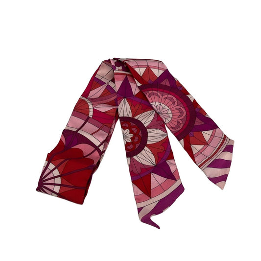 Hermes Scarf Twill Pink Red Purple Ribbon Rose de Comaps Compass 2015.02 Silk