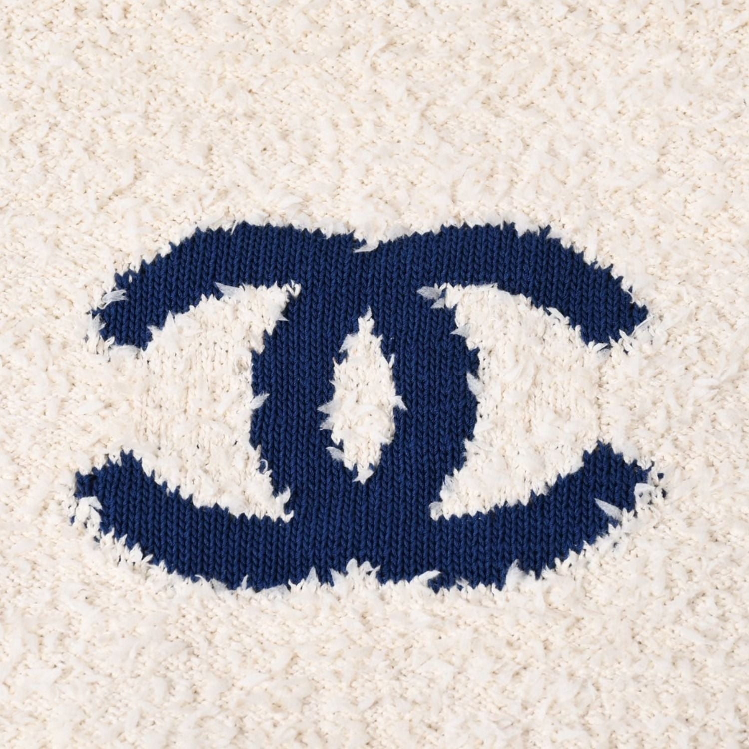 Chanel Tote Bag Pile Large Shopping White Blue — view 7