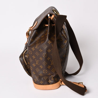 Louis Vuitton Monogram Montsouris GM Vachetta Leather Gold Backpack — view 4