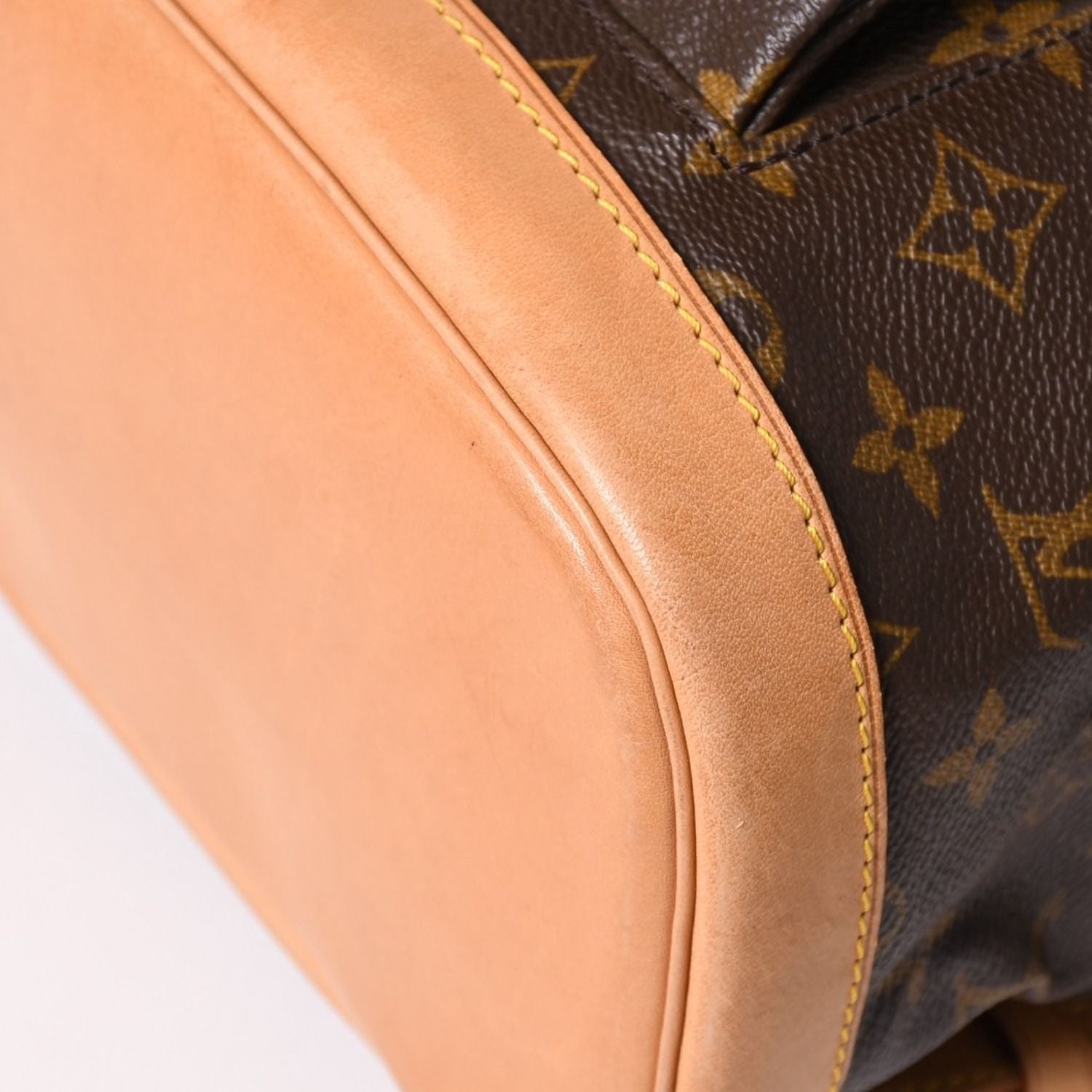 Louis Vuitton Monogram Montsouris GM Vachetta Leather Gold Backpack — view 8
