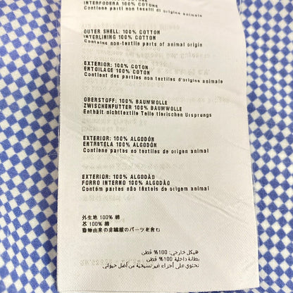 Prada Long Sleeve Shirt 42 XS Blue White Plaid Pattern — view 4