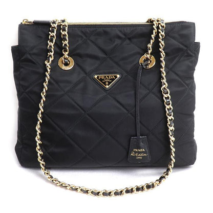 Prada Re Edition Chain Shoulder Bag Black
