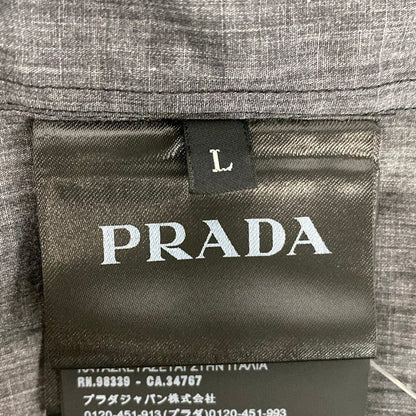 Prada Short Sleeve Shirt L Black Yellow Multi Graphic Print — view 5