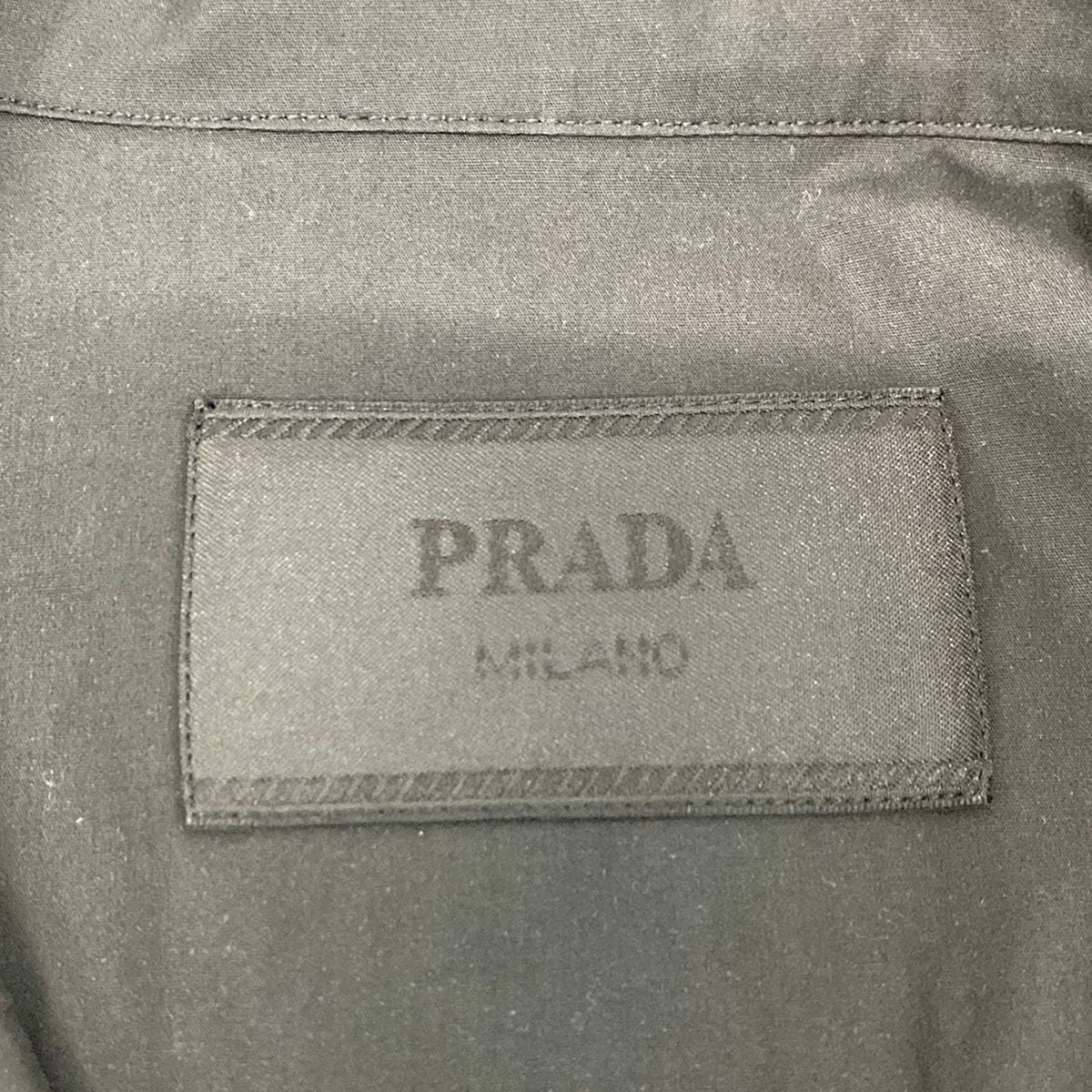 Prada Short Sleeve Shirt L Black Yellow Multi Graphic Print — view 3