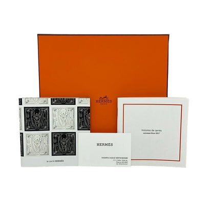 Hermes Scarf Carre 90 Black Ivory Planche D E'tvde Povr Vne Parvre de Gala — view 5