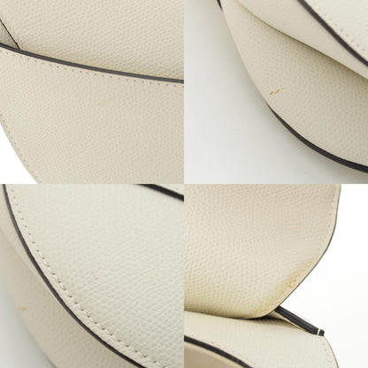 Dior Leather Saddle Bag Shoulder White Latte — view 9