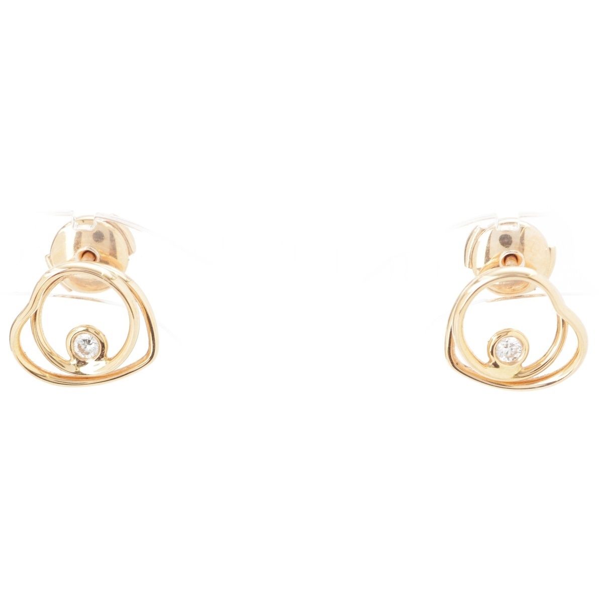 Hermes Vertiges Coeur Earrings Gold