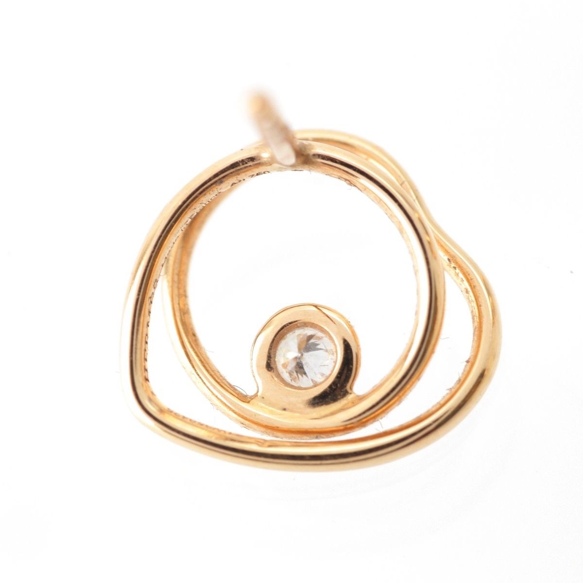 Hermes Vertiges Coeur Earrings Gold — view 3
