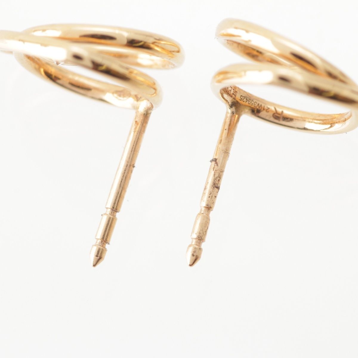 Hermes Vertiges Coeur Earrings Gold — view 6