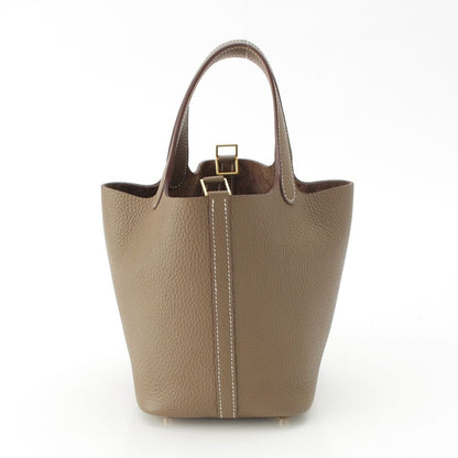 Hermes Picotin Lock Taurillon Handbag Gold Etoupe — view 3