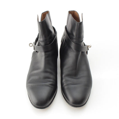 Hermes Neo Kelly Leather Silver Boots Shoes Shorts Black Brown 38 — view 2