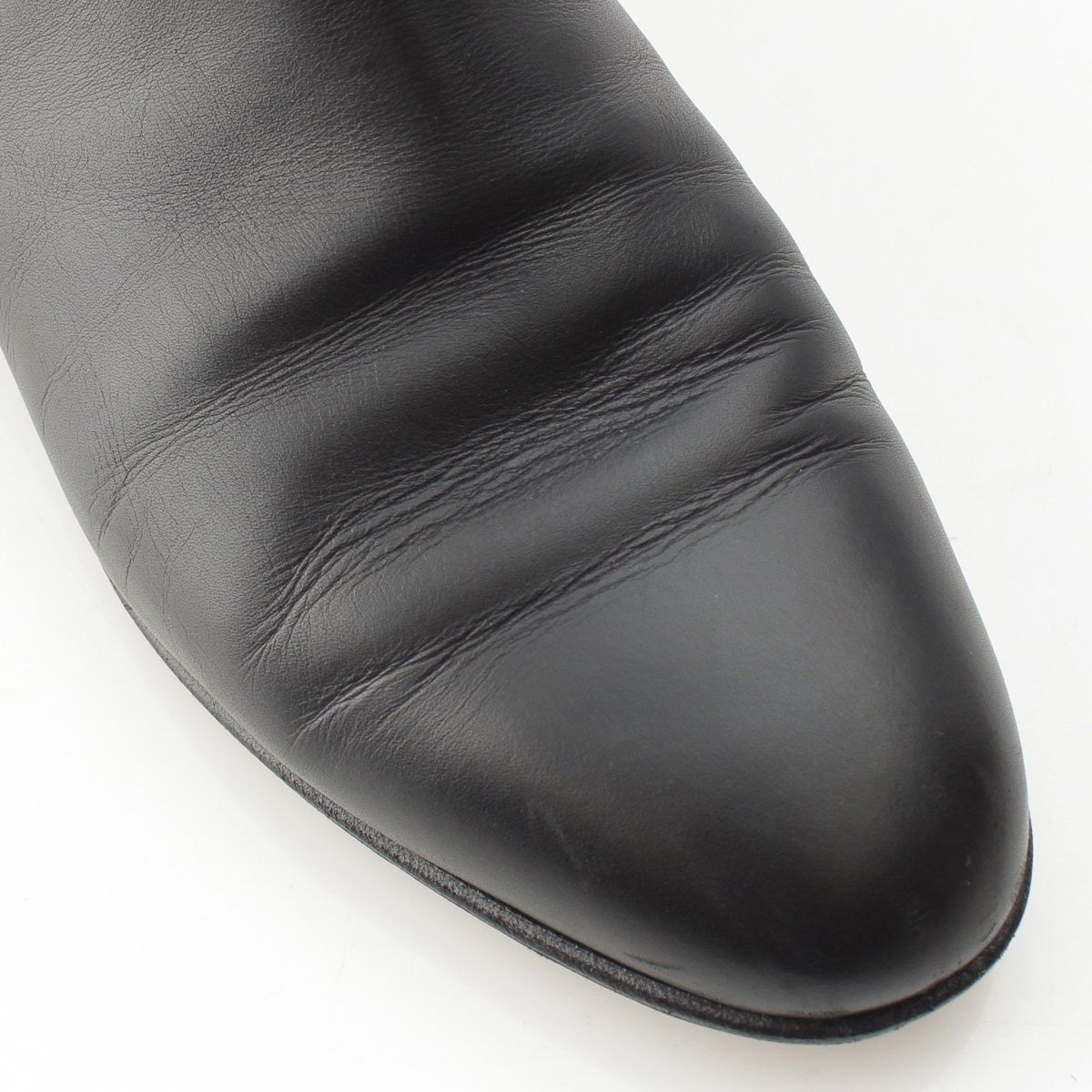 Hermes Neo Kelly Leather Silver Boots Shoes Shorts Black Brown 38 — view 6