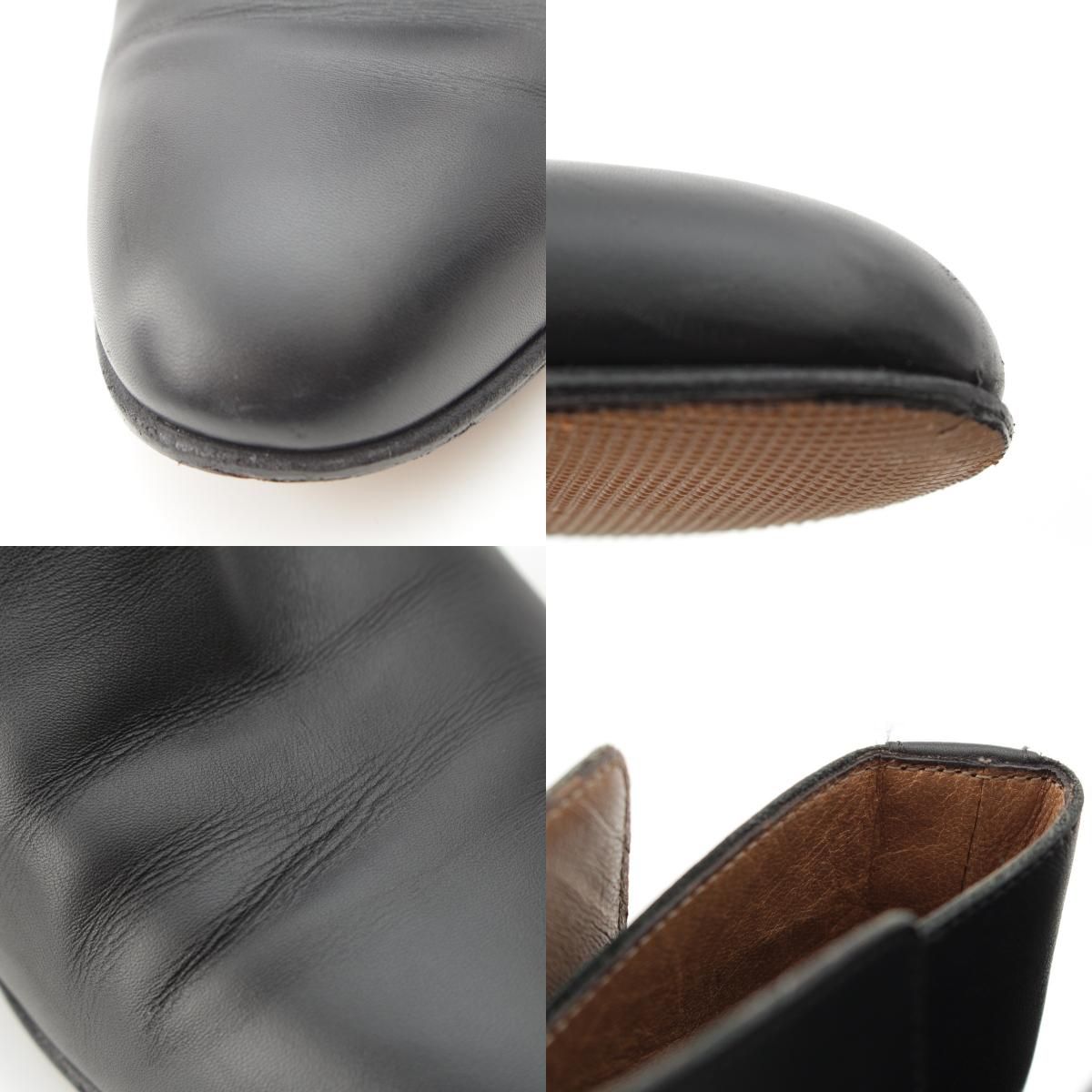 Hermes Neo Kelly Leather Silver Boots Shoes Shorts Black Brown 38 — view 8