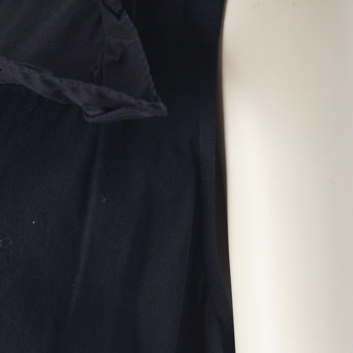 Prada Cotton Ruffle Ribbon Sleeveless Dress Navy XL — view 7