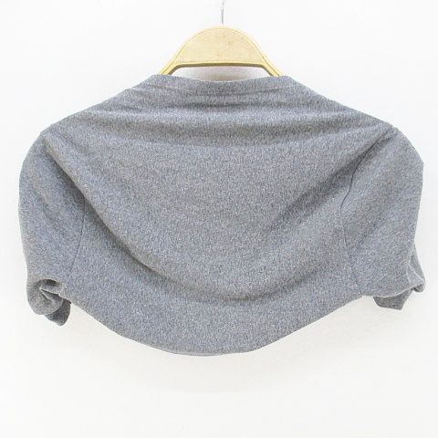 Brunello Cucinelli Short Sleeve Bolero Cardigan Knit Short Length Gray — view 2