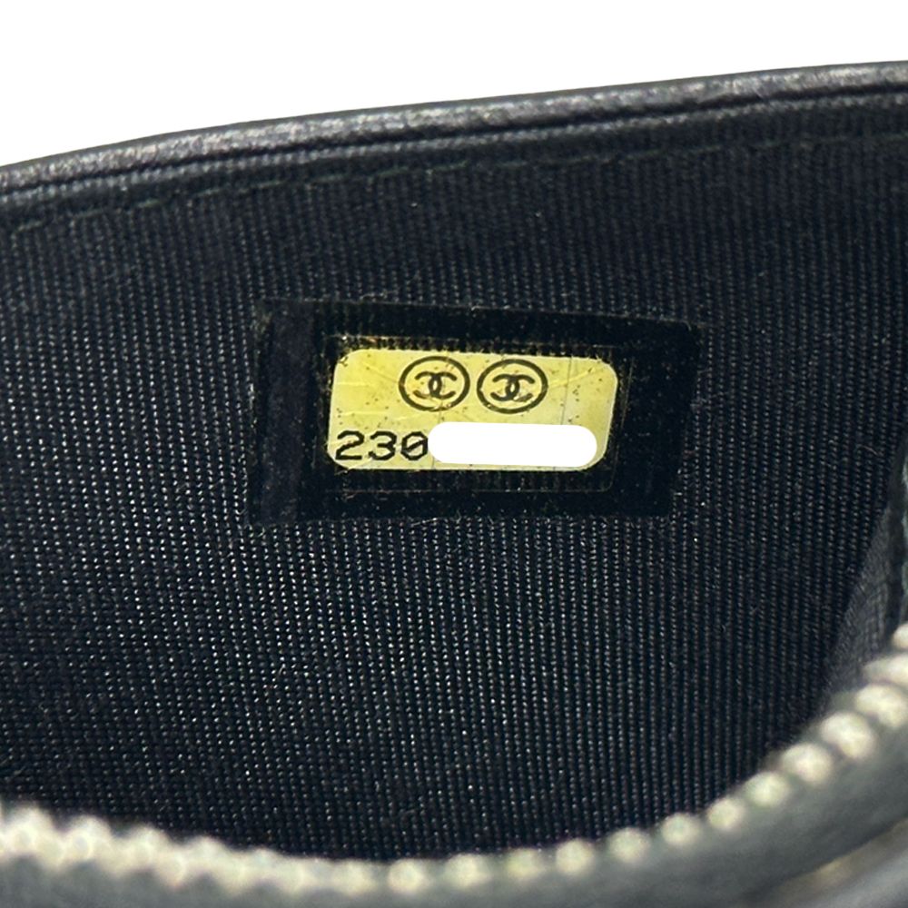 Chanel Wallet Coin Case CC Logo Leather Black Mini Small Compact — view 5
