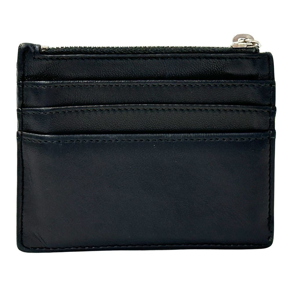 Chanel Wallet Coin Case CC Logo Leather Black Mini Small Compact — view 2
