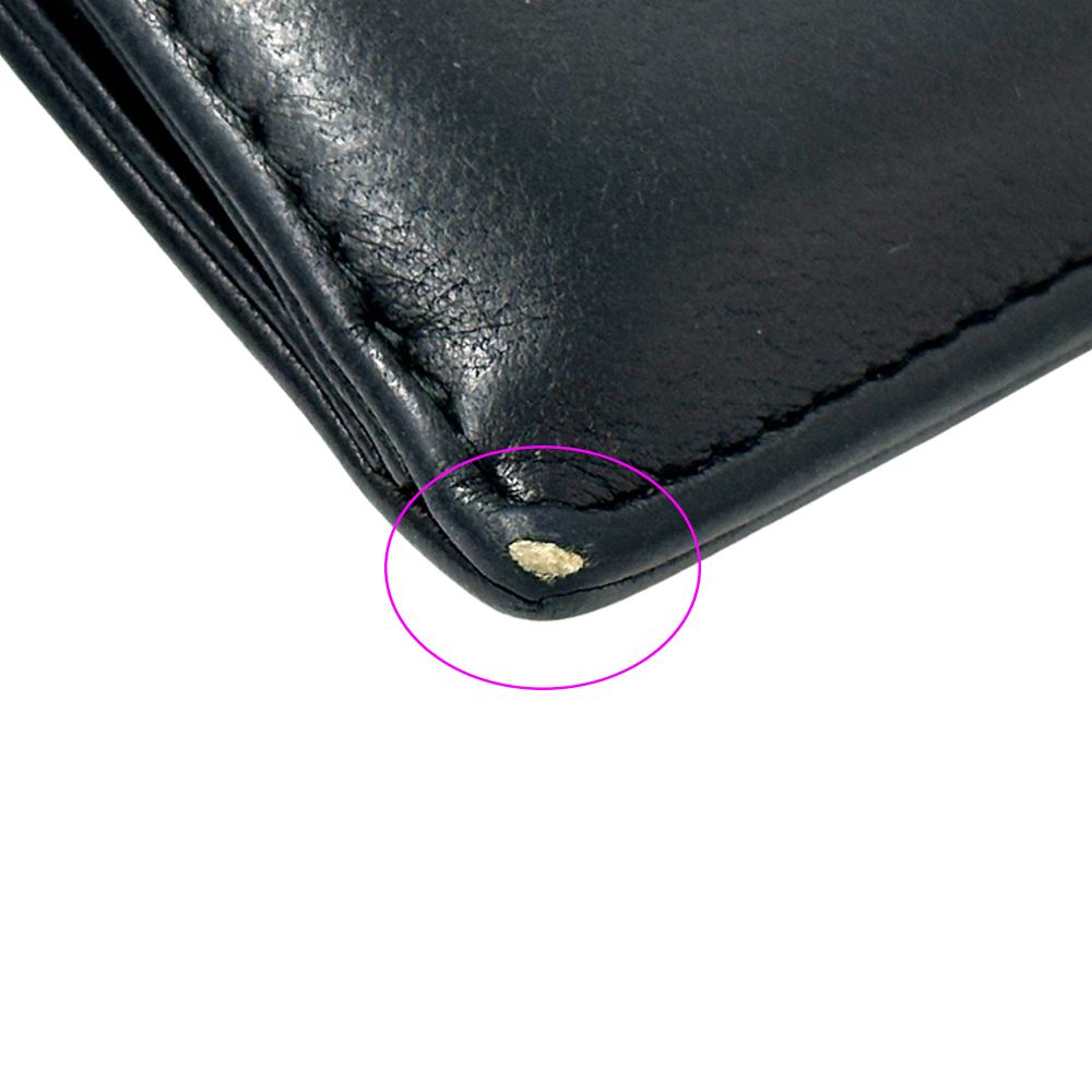 Chanel Wallet Coin Case CC Logo Leather Black Mini Small Compact — view 8