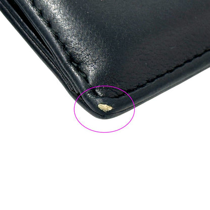 Chanel Wallet Coin Case CC Logo Leather Black Mini Small Compact — view 8