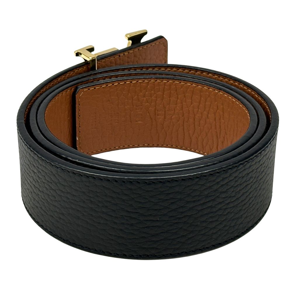 Louis Vuitton Belt Leather Ceinture Reversible Black Brown Gold 85 34 Logo Adult — view 3