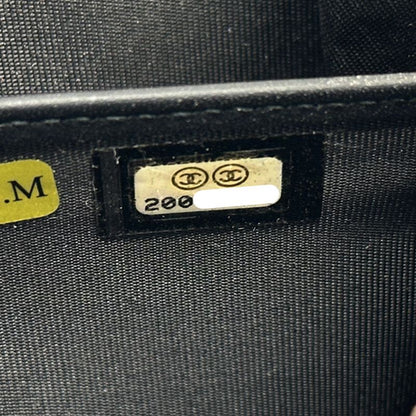 Chanel Wallet CC Logo Lambskin Black Silver Zip Around Studs — view 7