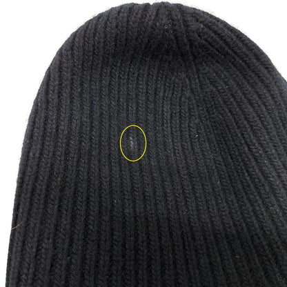 Louis Vuitton Knit Cap Wool Vini LV Head Line Black White — view 6