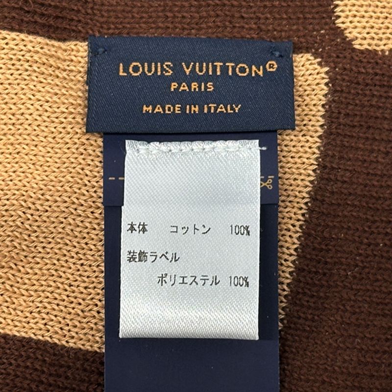 Louis Vuitton Knit Cap Damier Cotton Beanie LV Fit Friendship Brown — view 5