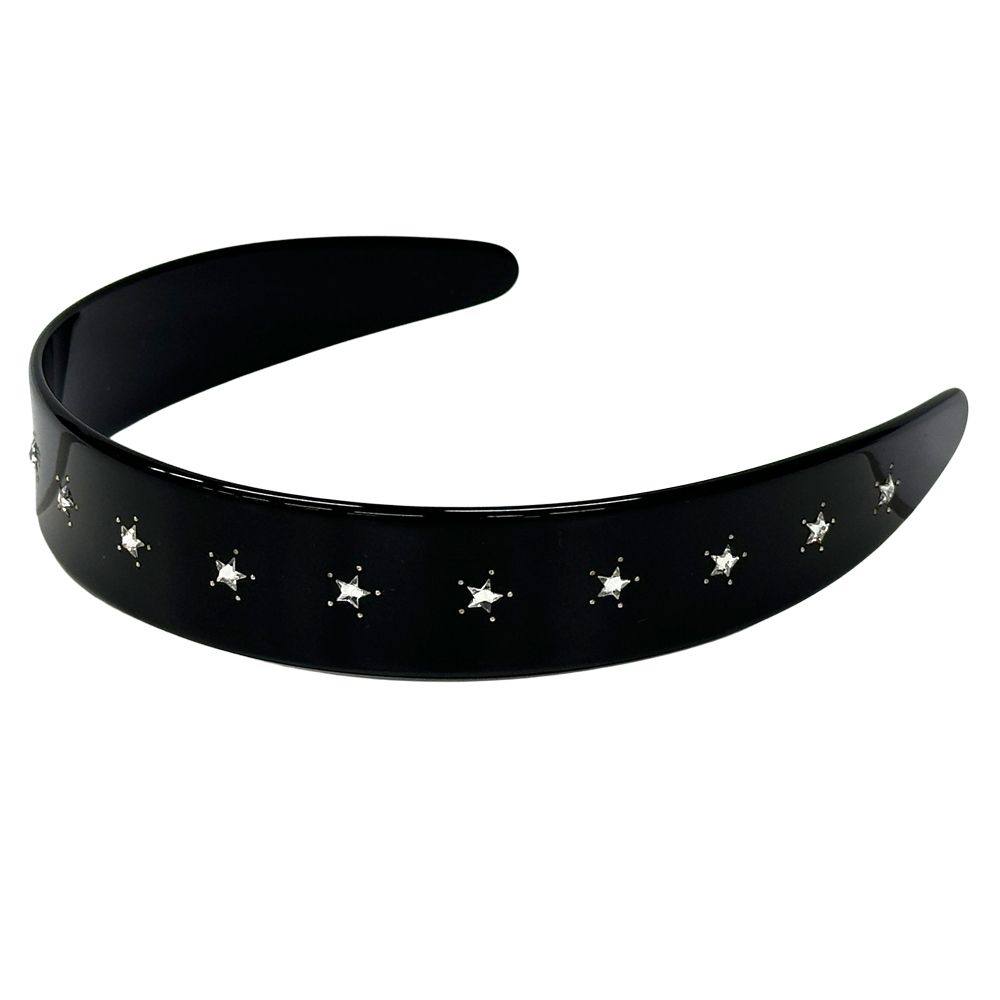 Gucci Headband Crystal Interlocking Plastic Rhinestone Black Going Out Gorgeous — view 3