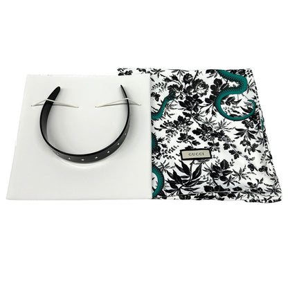 Gucci Headband Crystal Interlocking Plastic Rhinestone Black Going Out Gorgeous — view 7