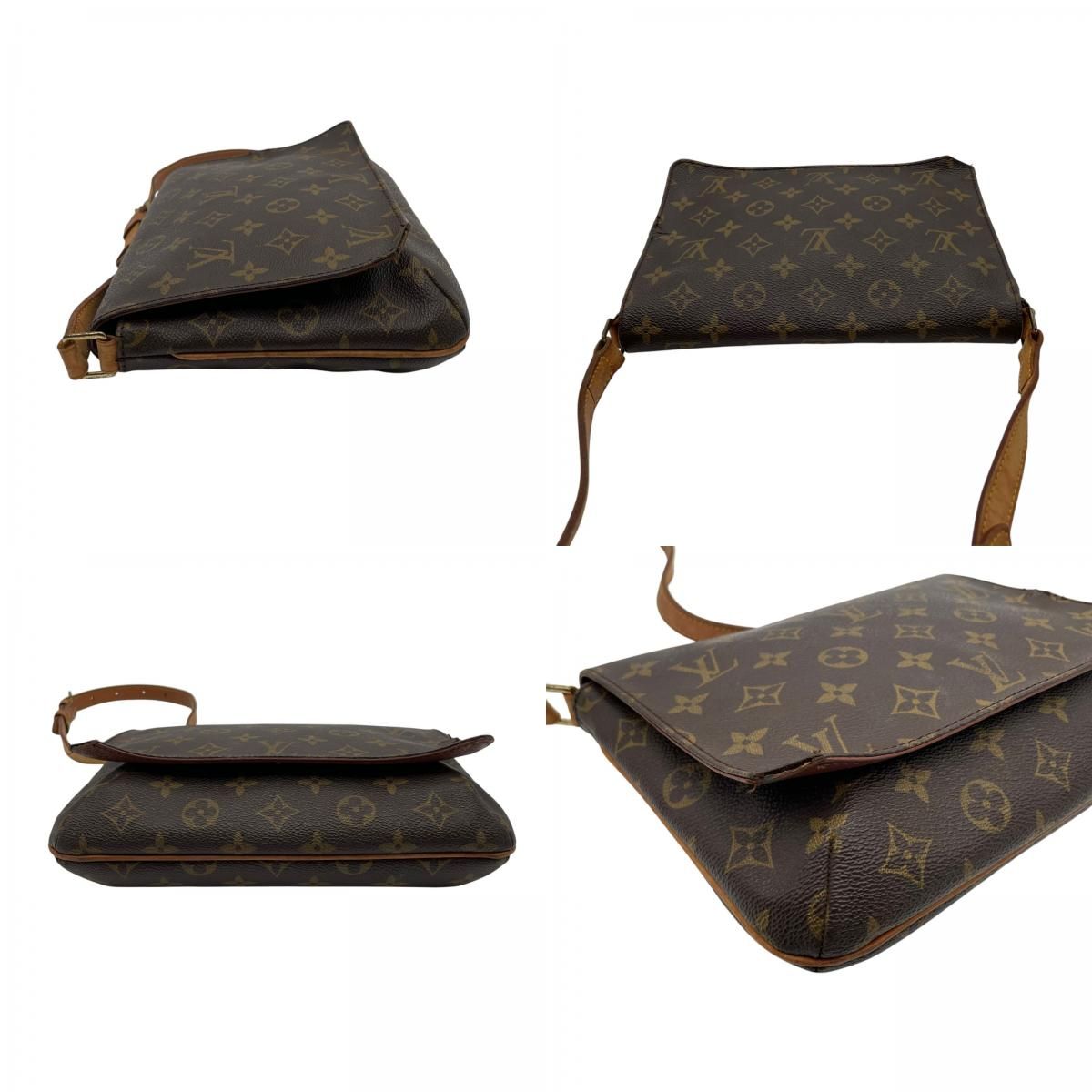 Louis Vuitton Monogram Musette Tango Shoulder Bag Crossbody Leather Brown Gold — view 7