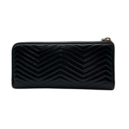Prada Wallet L-shaped Zipper Quilted V-shaped Stitch Ribbon Metal Logo Nappa — view 3
