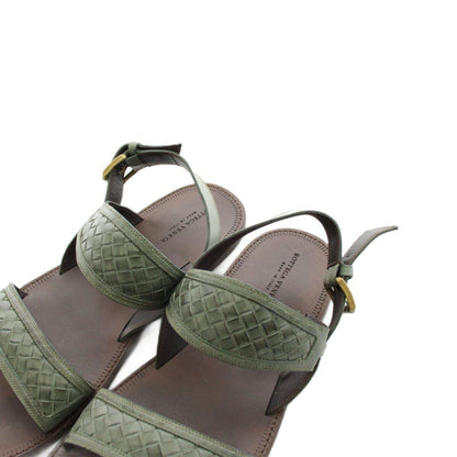 Bottega Veneta Intrecciato Sandals Strap Leather 44 Khaki Brown — view 7