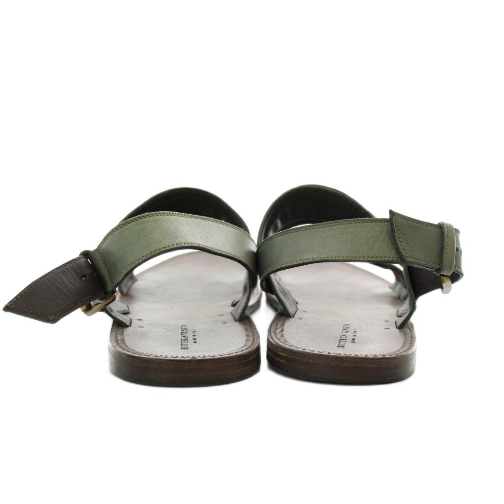 Bottega Veneta Intrecciato Sandals Strap Leather 44 Khaki Brown — view 3