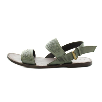 Bottega Veneta Intrecciato Sandals Strap Leather 44 Khaki Brown — view 2